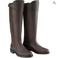 Caldene Women\'s Buckland Long Wax & Leather Counntry Boots - Size: 4 - Colour: Brown