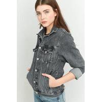 Calvin Klein Black Denim Trucker Jacket, BLACK