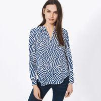 Camo Striped Blouse - Hurricane Blue