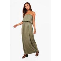 Casey Bandeau Maxi Dress - khaki