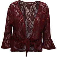 carina floral lace top wine