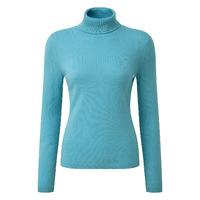 cashmere roll neck sweater iced teal 22