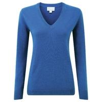 Cashmere Double V Neck Sweater (Spring Sapphire / 14R)