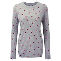 Cashmere Boyfriend Sweater (Heather Dove/Pink Spot / 14)