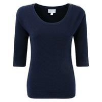 Cashmere Button Shoulder Sweater (Navy / 16R)