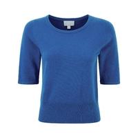 Cashmere Crop Sweater (Oxford Blue / 18)