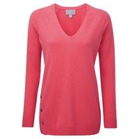 Cashmere Button Side Sweater (Tropical Pink / 12)