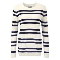 Cashmere Boyfriend Sweater (Soft White/Navy / 08)