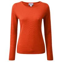 cashmere crew neck sweater winter orange 16