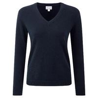 Cashmere Double V Neck Sweater (Navy / 14L)