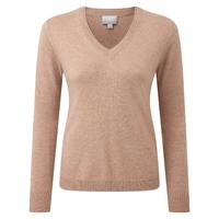 Cashmere Double V Neck Sweater (Sesame / 16R)