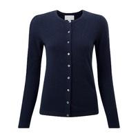 Cashmere Crew Neck Cardigan (Navy / 22)