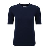 cashmere short sleeved t shirt navy 08