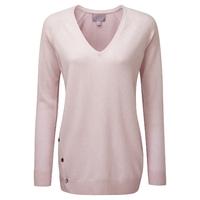 cashmere button side sweater powder blush 10