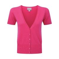 Cashmere Short Sleeve Cardigan (Sunset Pink / 12)