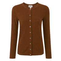 Cashmere Crew Neck Cardigan (Rich Bronze / 08)