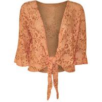 carina floral lace top coral