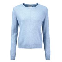 Cashmere Rib Detail Sweatshirt (Heather Indigo / 14)