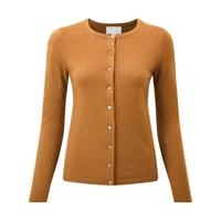 cashmere crew neck cardigan marigold 18