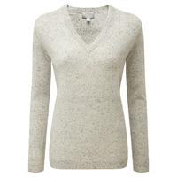 Cashmere Double V Neck Sweater (Heather Grey Fleck / 20R)