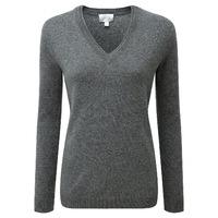 cashmere double v neck sweater soft charcoal 10r