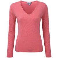 cashmere v neck sweater coral blush 20