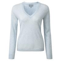 Cashmere Double V Neck Sweater (Frost Blue / 14L)