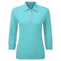 Cashmere Collared Sweater (Tropical Blue / 12)