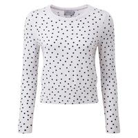 Cashmere Crop Sweater (Whisper/Navy / 08)