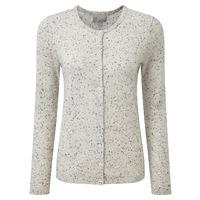 Cashmere Crew Neck Cardigan (Heather Grey Fleck / 14)