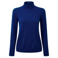 Cashmere Ripple Polo Sweater (Sapphire / 18R)
