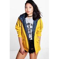 Caitlin PU Coated Waterproof Mac - yellow