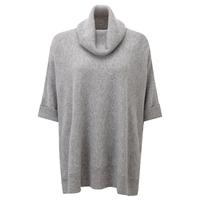 Cashmere Oversized Poncho (Classic Grey / XL)