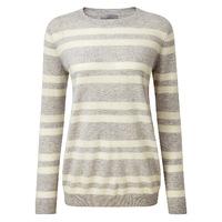 Cashmere Boyfriend Sweater (Iced Grey/Soft White / 08)