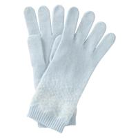 Cashmere Fairisle Gloves (Ice Blue/Soft White / One Size)