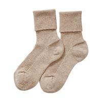 cashmere socks warm biscuit one size