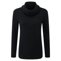 cashmere cowl neck sweater black 14l