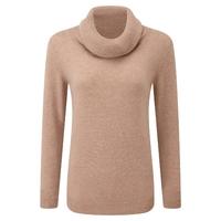 cashmere cowl neck sweater sesame 08r