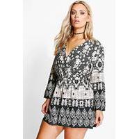 casey ethnic printed playsuit multi