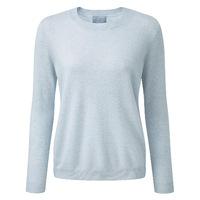 cashmere relaxed crew neck sweater frost blue 22l