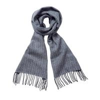 cashmere herringbone scarf heather dovenavy one size