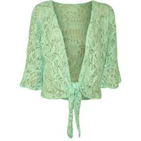 Carina Floral Lace Top - Mint Green