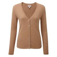 Cashmere V Neck Cardigan (Soft Walnut / 12)