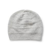 cashmere textured hat iced grey one size
