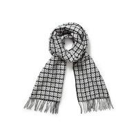 Cashmere Jacquard Scarf (Greys / One Size)