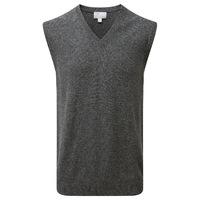 Cashmere Sleeveless v-neck sweater (Soft Charcoal / XL)