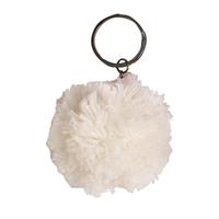 Cashmere Pom Pom Keyring (Soft White / One Size)