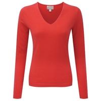 Cashmere V Neck Sweater (Poppy Red / 12)