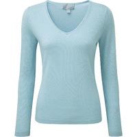 Cashmere V Neck Sweater (Duck Egg  / 10)