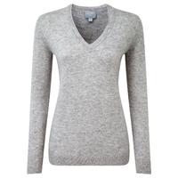 Cashmere Double V Neck Sweater (Heather Dove / 12L)